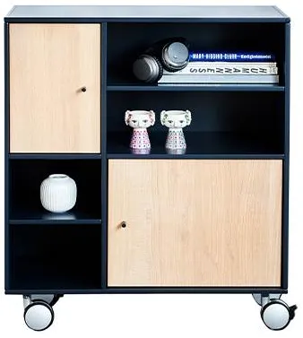 Kidi Square Classic hylla med hjul - 34 cm