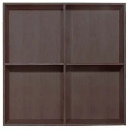 Kidi hylla - Massiv ek med fingerskarv - Mörkrökt - 34 cm