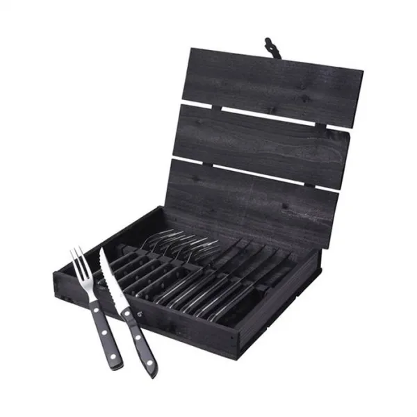 Gense Old Farmer steak-/grillbestick 12 delar - Svart/stål