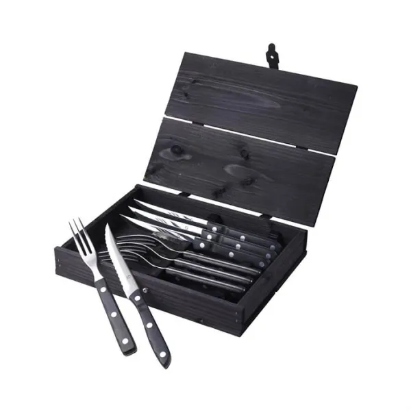 Gense Old farmer steak-/grillbestick 8 delar - Svart/stål