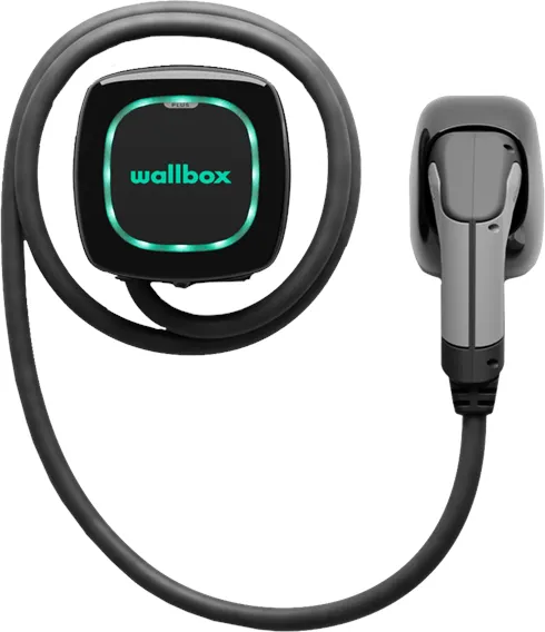 Wallbox Pulsar Plus laddningsbox med Wi-Fi, 22 kW, 5 meter, Typ 2, svart