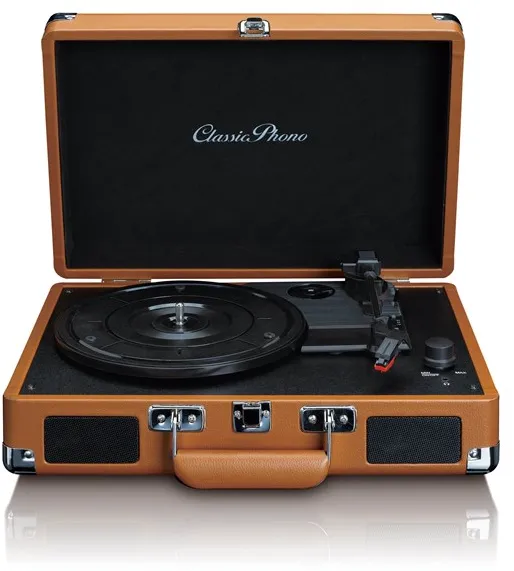 Lenco PHONO TT-10BN - Resväske-skivspelare med högtalare - Brun - Skivspelare Brun