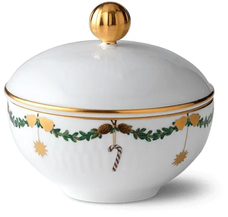 Royal Copenhagen Stjerne Riflet Jul Sockerskål - 15 cl